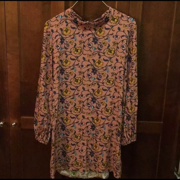 🌸 For Love & Lemons Mauve Floral Open Back Shift Dress – Size M – NWT Boho Chic - Picture 8 of 8